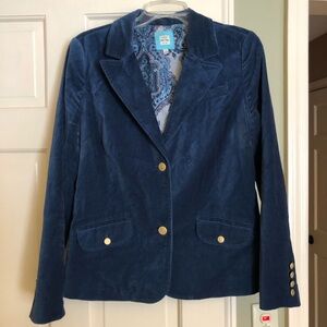 (Sold) Old Navy Navy crushed velvet Blue Blazer with Gold Buttons